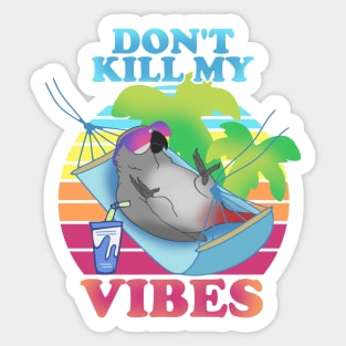 don't kill my vibes - african grey parrot Sticker